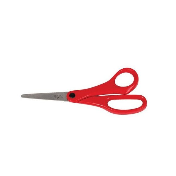 School Smart Value Light-Weight Scissors, 7 Inches, Straight Handle, Red 085004